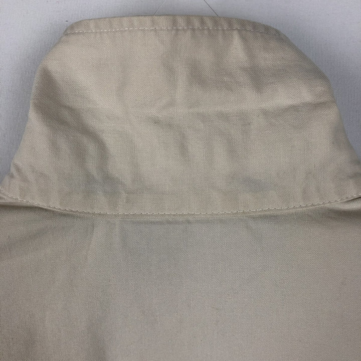 Harley-Davidson Motorcycle Long-Sleeve Cotton Work Shirt, Women's Size L (approx.) cotton ivory Vintage Second Hand