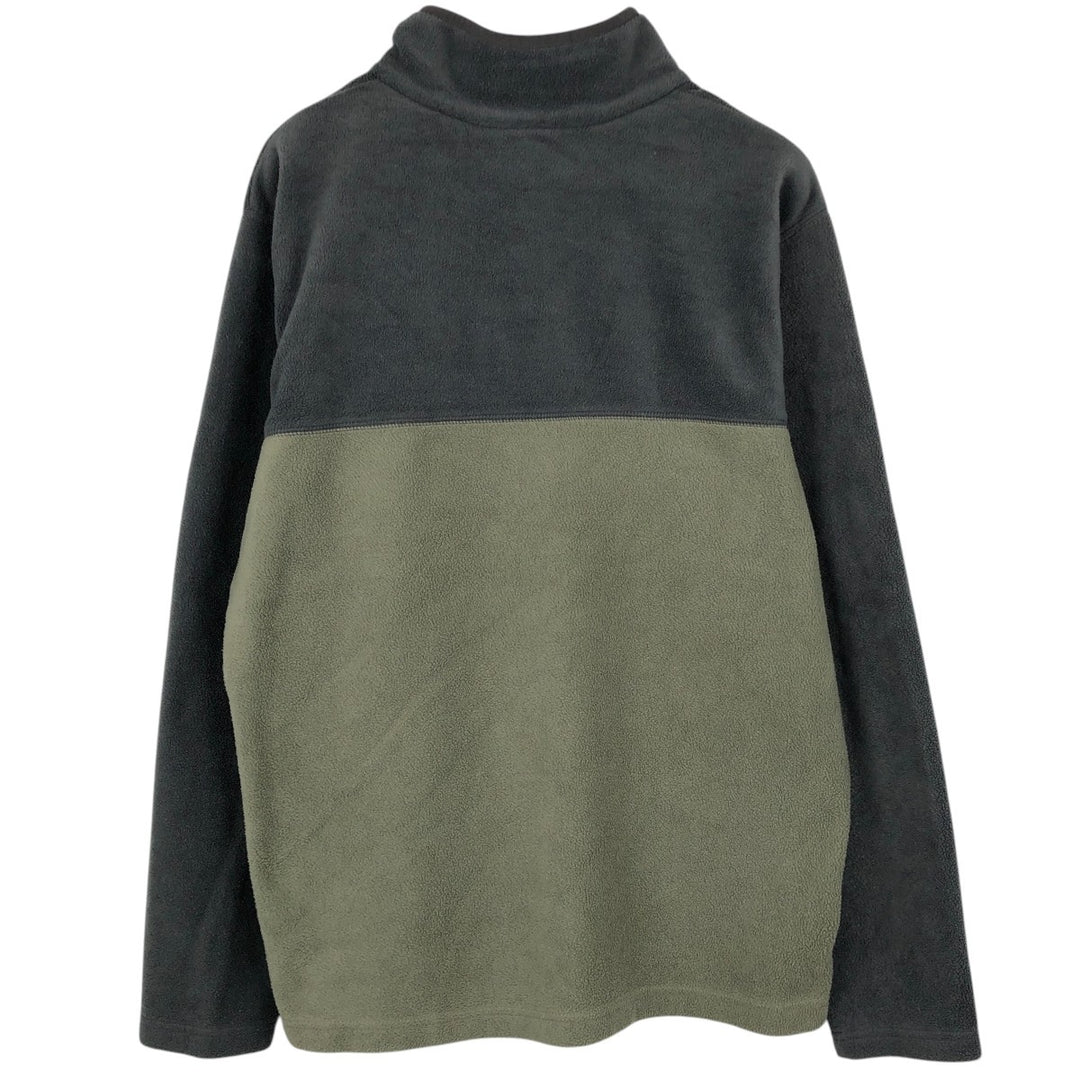 Columbia Half-Snap Fleece Pullover, Men's Size L (approx.) polyester Khaki type Vintage Second Hand