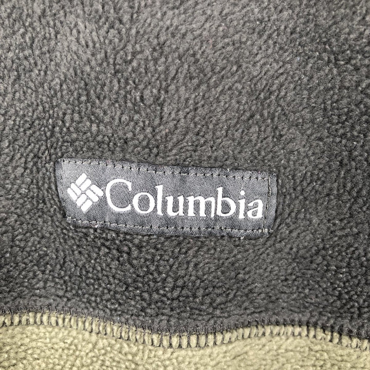 Columbia Half-Snap Fleece Pullover, Men's Size L (approx.) polyester Khaki type Vintage Second Hand