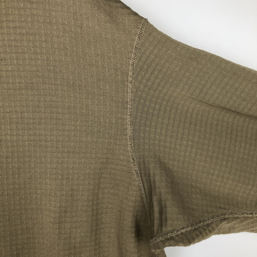 US Military Half-Zip Fleece Pullover, Made in USA, Medium-Regular (Equivalent to Men's M) unclear Khaki type Vintage Second Hand
