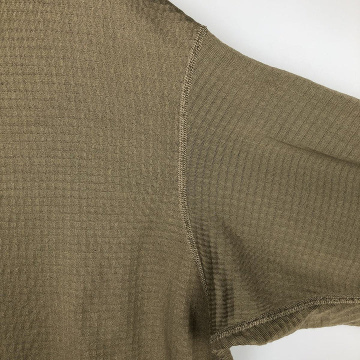 US Military Half-Zip Fleece Pullover, Made in USA, Medium-Regular (Equivalent to Men's M) unclear Khaki type Vintage Second Hand