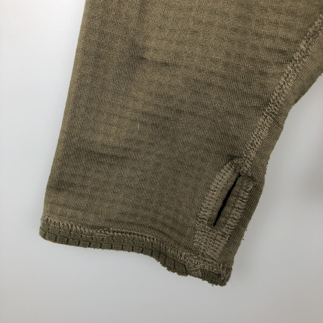 US Military Half-Zip Fleece Pullover, Made in USA, Medium-Regular (Equivalent to Men's M) unclear Khaki type Vintage Second Hand