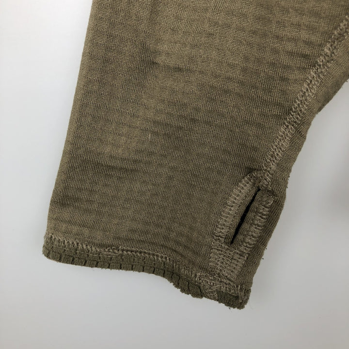 US Military Half-Zip Fleece Pullover, Made in USA, Medium-Regular (Equivalent to Men's M) unclear Khaki type Vintage Second Hand