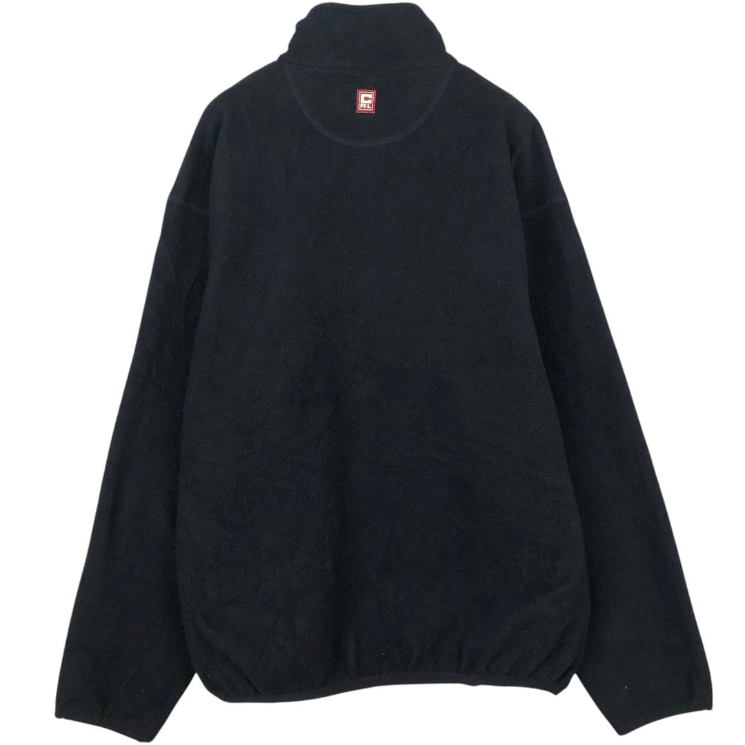 Ralph Lauren CHAPS fleece jacket, men's size L polyester black type Vintage Second Hand