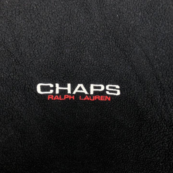 Ralph Lauren CHAPS fleece jacket, men's size L polyester black type Vintage Second Hand