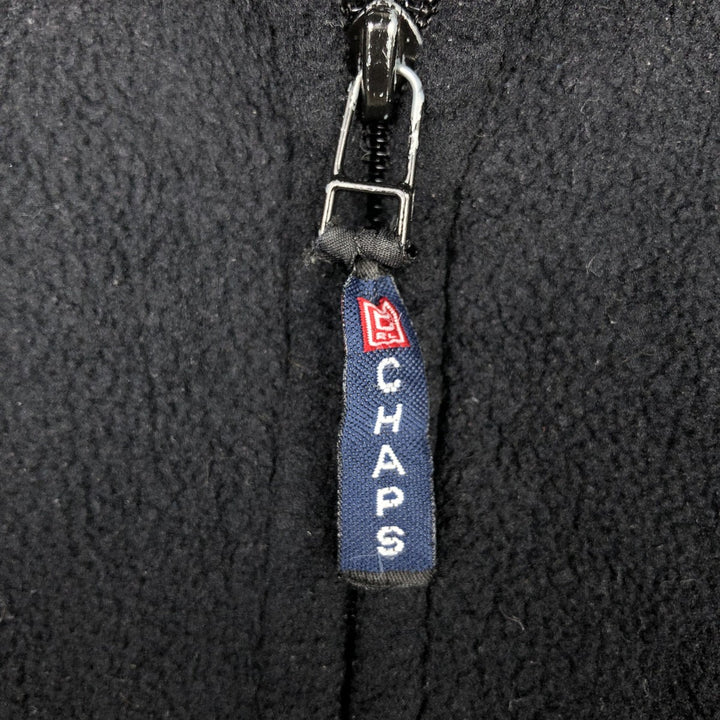 Ralph Lauren CHAPS fleece jacket, men's size L polyester black type Vintage Second Hand