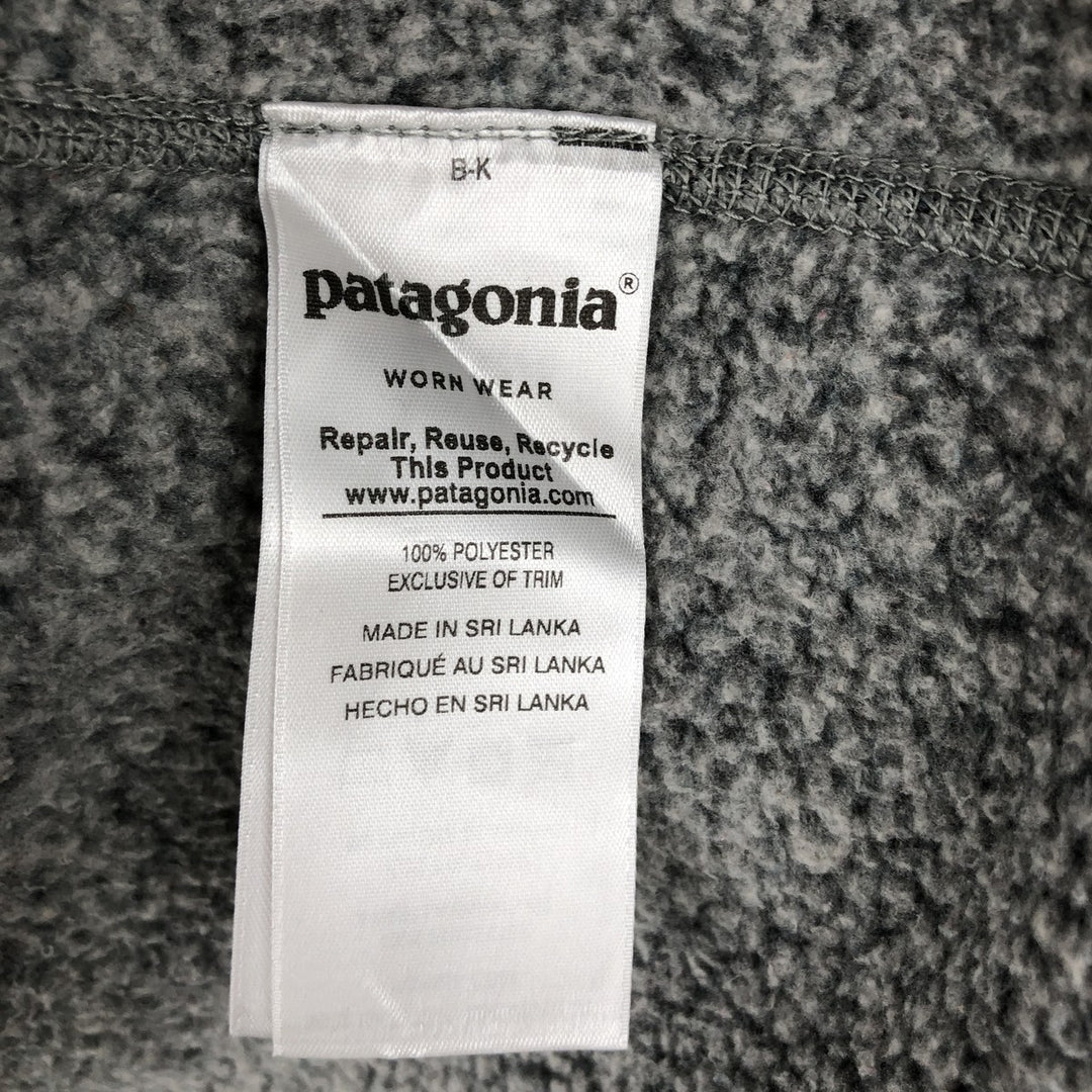 Patagonia Better Sweater Jacket 25527FA18 Advertising Fleece Jacket, Men's Size M (approx.) polyester gray type Vintage Second Hand