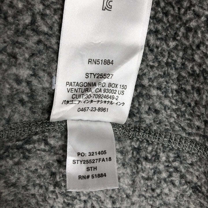 Patagonia Better Sweater Jacket 25527FA18 Advertising Fleece Jacket, Men's Size M (approx.) polyester gray type Vintage Second Hand