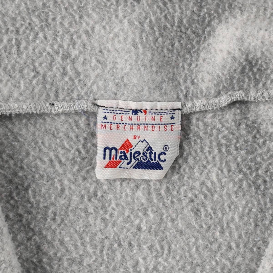 90'S Majestic MLB New York Yankees Half-Zip Fleece Pullover, Men's Size L (approx.) unclear gray type Vintage Second Hand