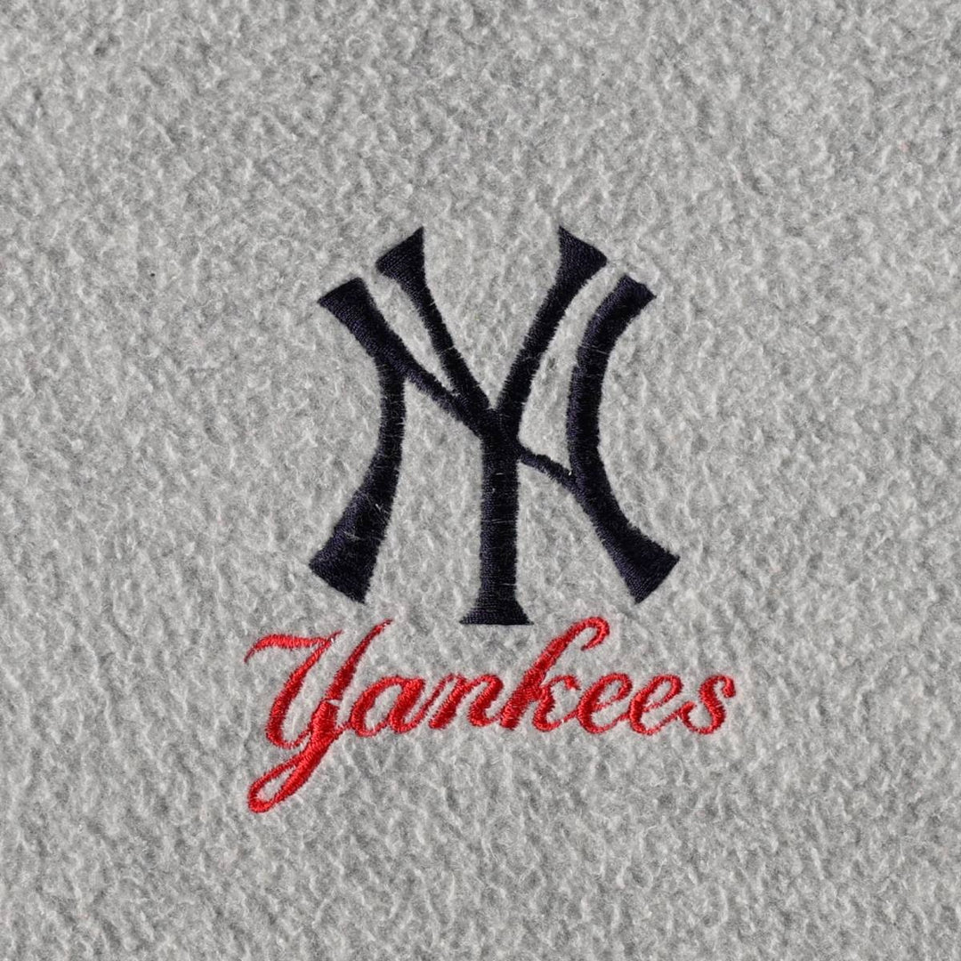 90'S Majestic MLB New York Yankees Half-Zip Fleece Pullover, Men's Size L (approx.) unclear gray type Vintage Second Hand