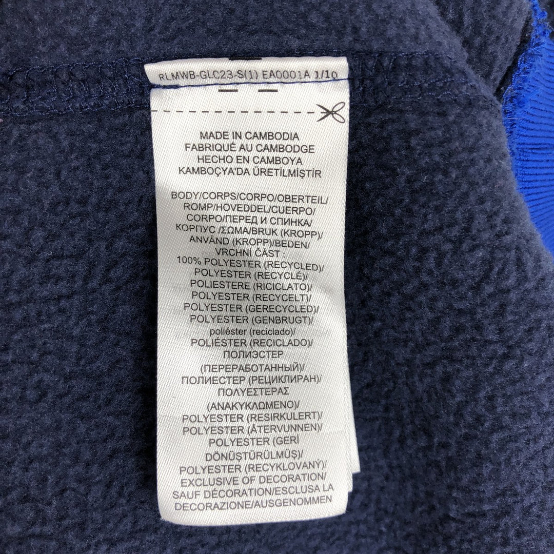 Ralph Lauren POLO RALPH LAUREN American flag print half-zip fleece pullover, 2022 Beijing Olympics, men's size XL equivalent. recycled polyester navy blue type Vintage Second Hand