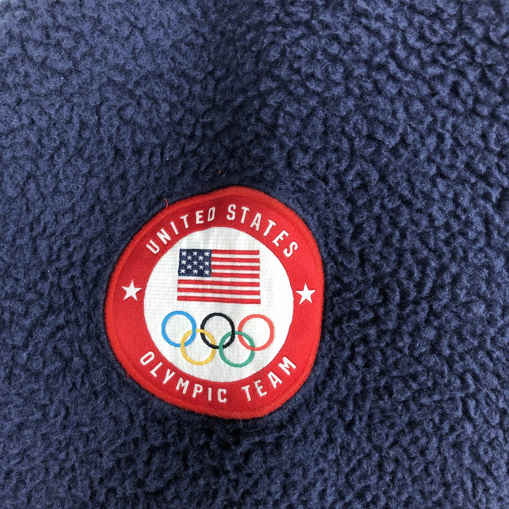 Ralph Lauren POLO RALPH LAUREN American flag print half-zip fleece pullover, 2022 Beijing Olympics, men's size XL equivalent. recycled polyester navy blue type Vintage Second Hand