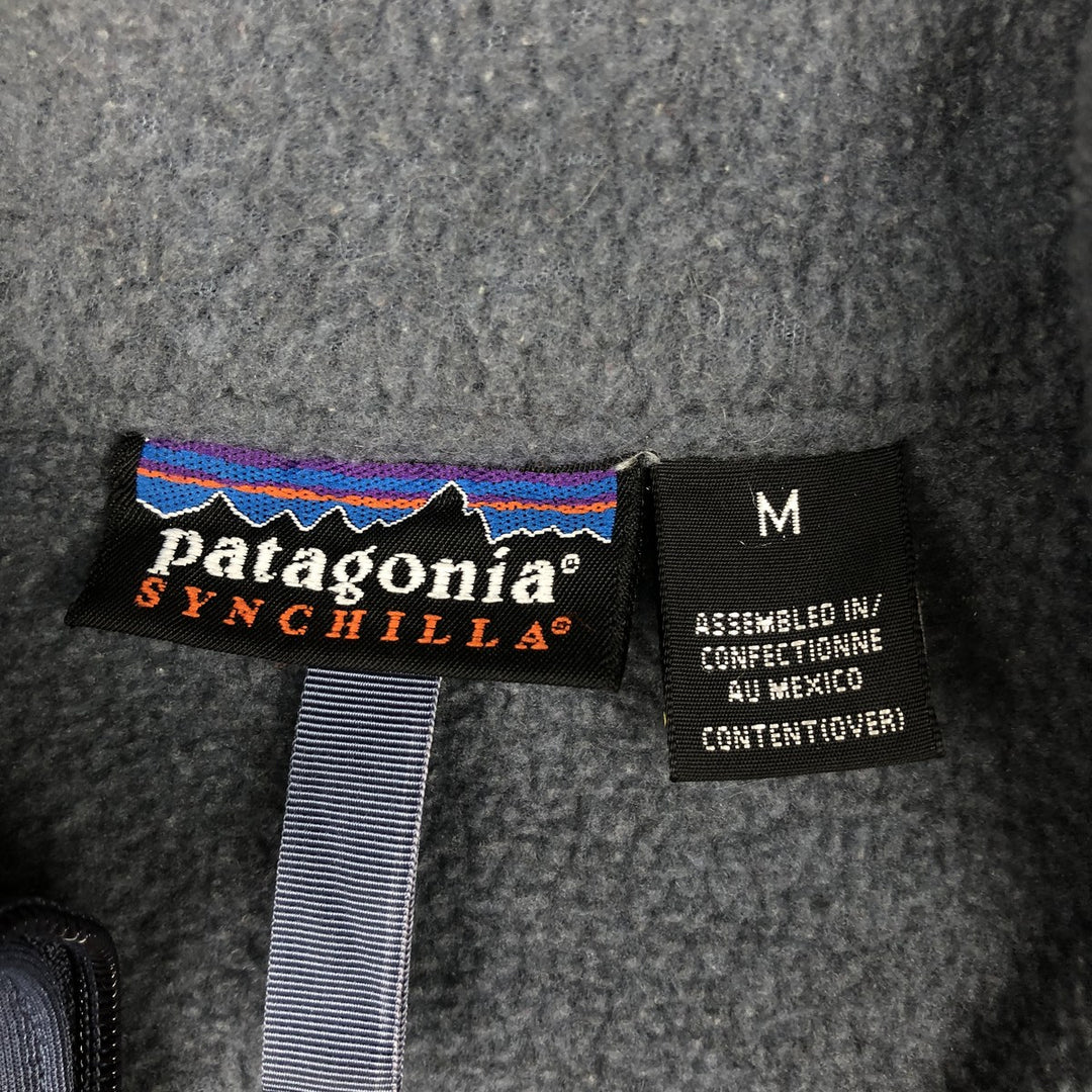 2000'S Patagonia SYNCHILLA 25735FA02 Half-Zip Fleece Pullover, Men's Size M (approx.) polyester gray type Vintage Second Hand