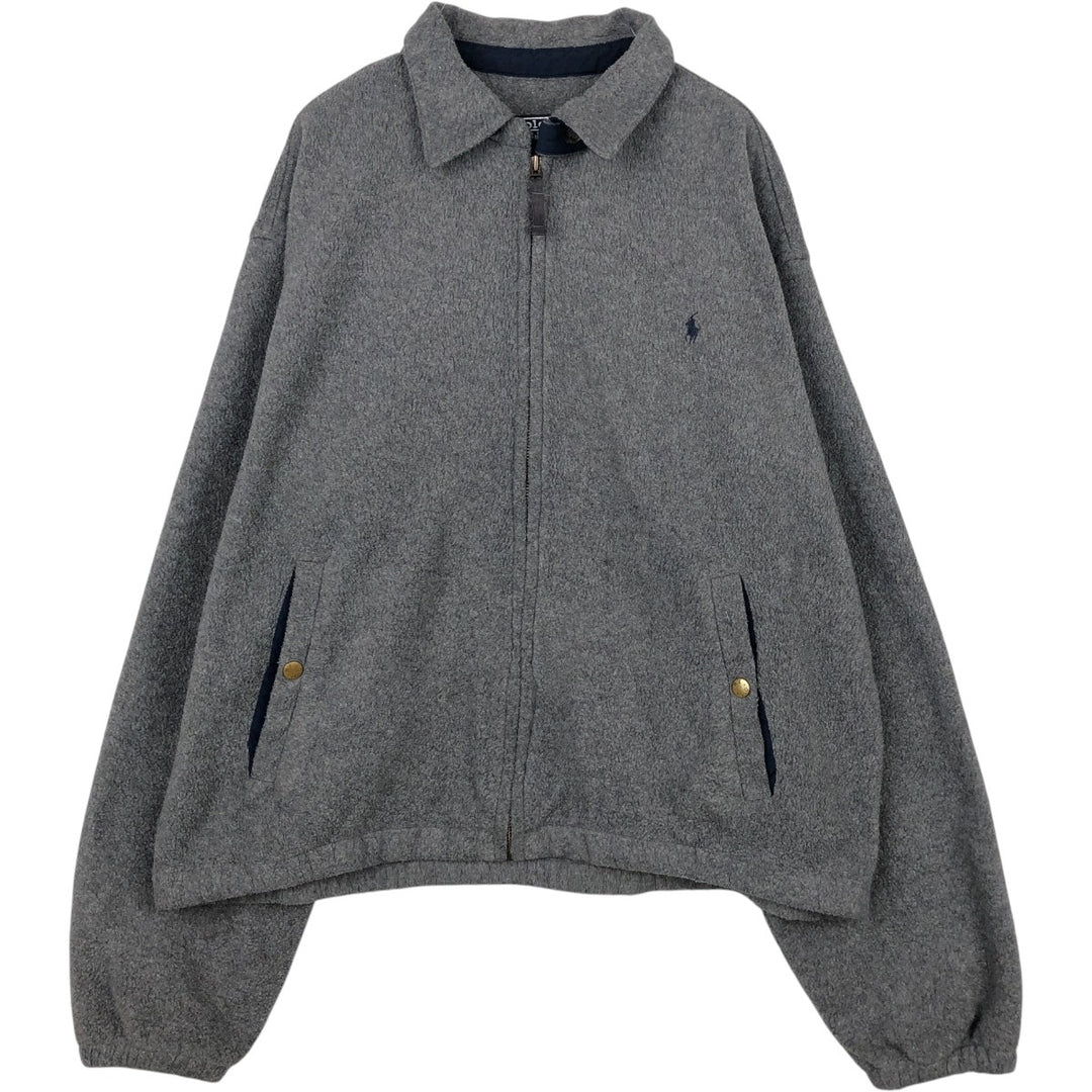 Ralph Lauren POLO by Ralph Lauren fleece jacket, men's size XL polyester gray type Vintage Second Hand