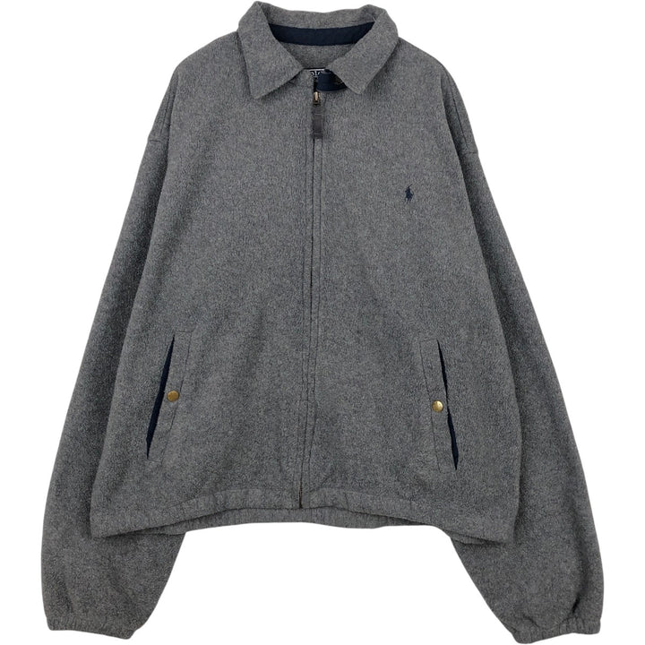 Ralph Lauren POLO by Ralph Lauren fleece jacket, men's size XL polyester gray type Vintage Second Hand