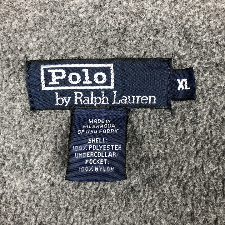Ralph Lauren POLO by Ralph Lauren fleece jacket, men's size XL polyester gray type Vintage Second Hand