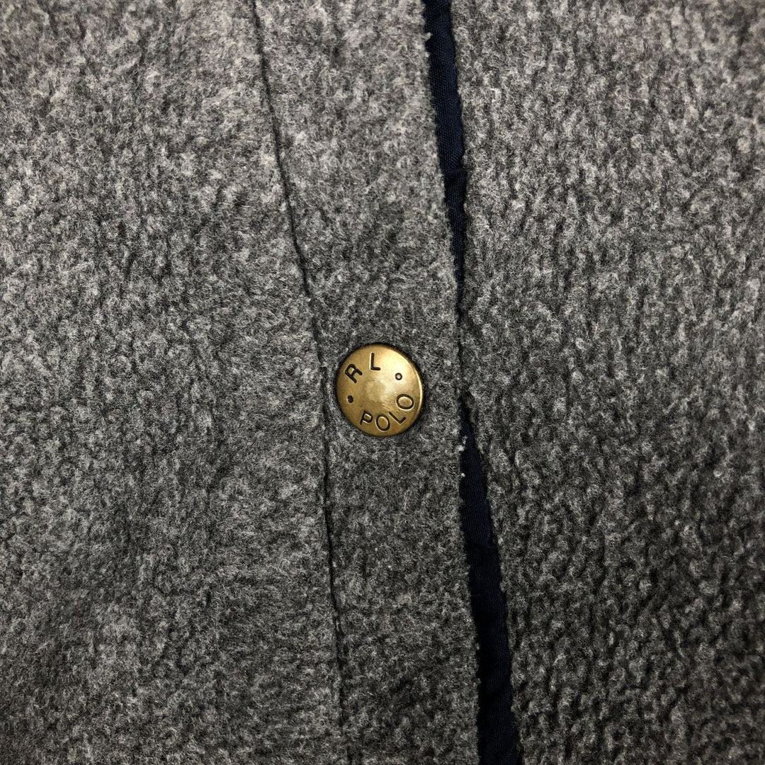 Ralph Lauren POLO by Ralph Lauren fleece jacket, men's size XL polyester gray type Vintage Second Hand