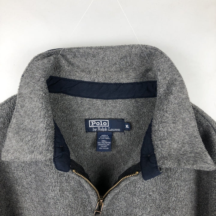 Ralph Lauren POLO by Ralph Lauren fleece jacket, men's size XL polyester gray type Vintage Second Hand
