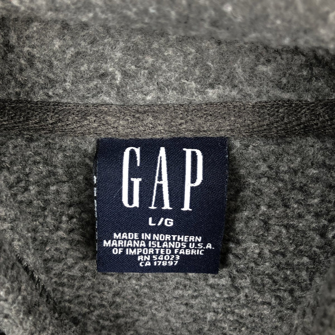 GAP fleece pullover hoodie, men's size L (approx.) polyester gray type Vintage Second Hand