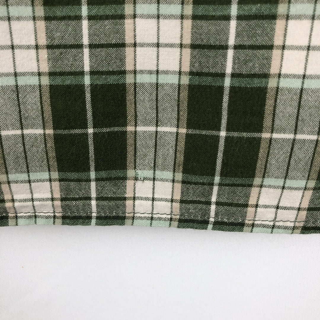 Carhartt Check Pattern Short Sleeve Work Shirt, Men's XL cotton Khaki type Vintage Second Hand