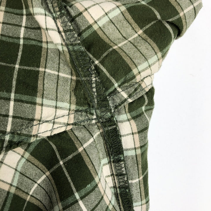 Carhartt Check Pattern Short Sleeve Work Shirt, Men's XL cotton Khaki type Vintage Second Hand