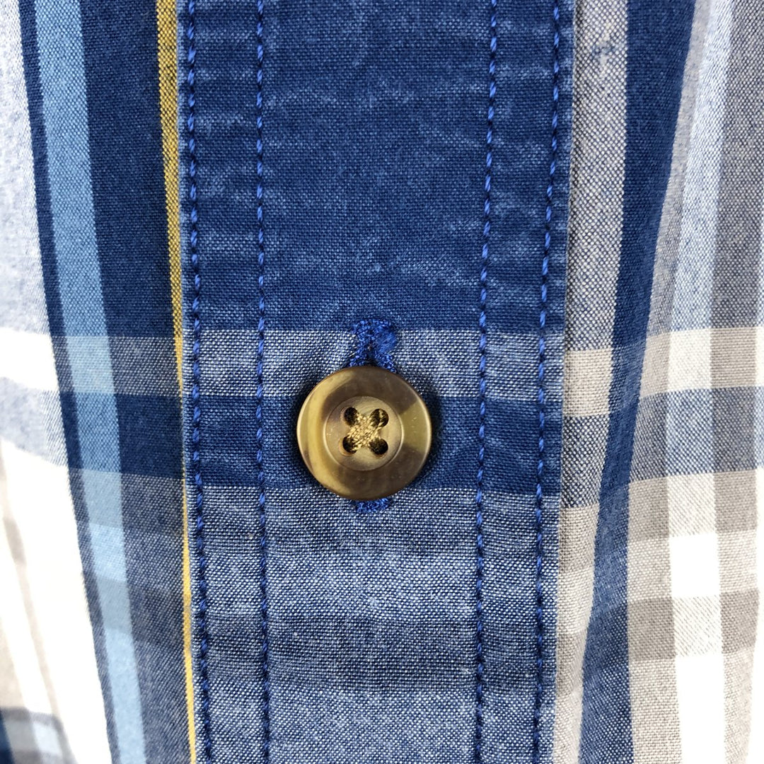 Carhartt RELAXED FIT Check Pattern Button-down Short Sleeve Work Shirt, Men's XXL cotton blue type Vintage Second Hand