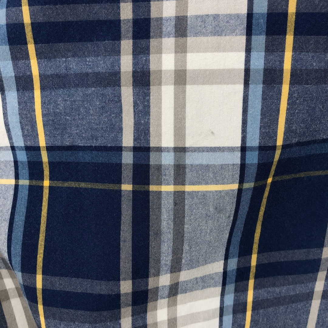 Carhartt RELAXED FIT Check Pattern Button-down Short Sleeve Work Shirt, Men's XXL cotton blue type Vintage Second Hand