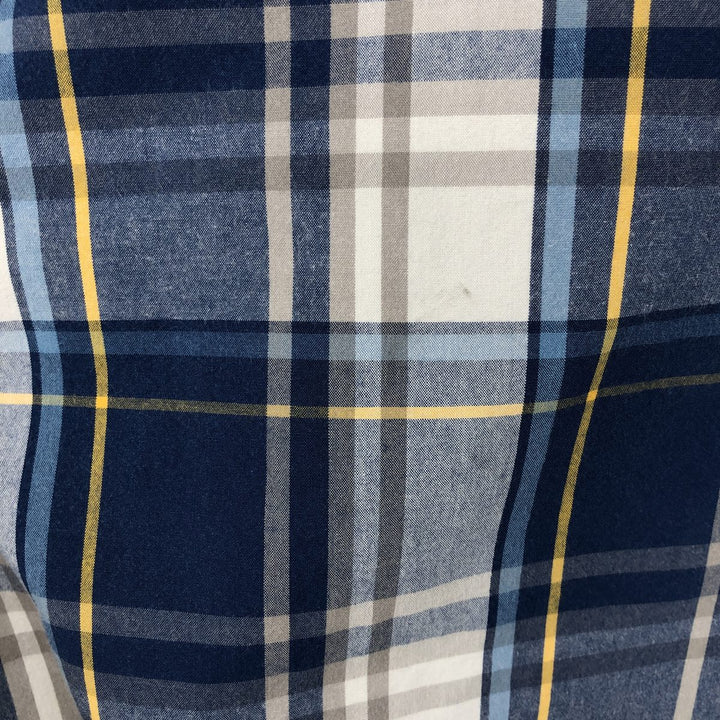 Carhartt RELAXED FIT Check Pattern Button-down Short Sleeve Work Shirt, Men's XXL cotton blue type Vintage Second Hand