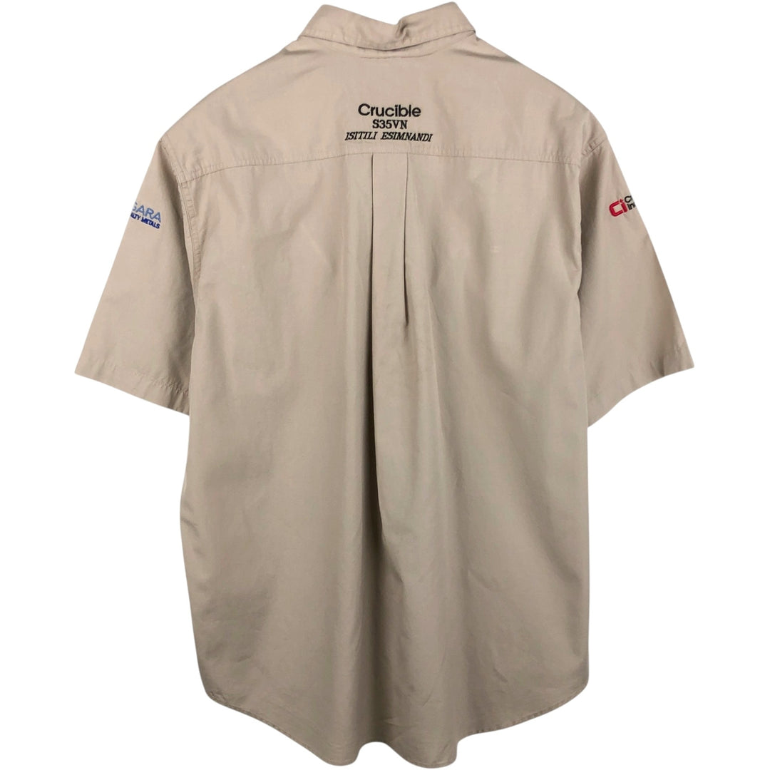Carhartt short sleeve work shirt, men's XL size cotton Beige type Vintage Second Hand