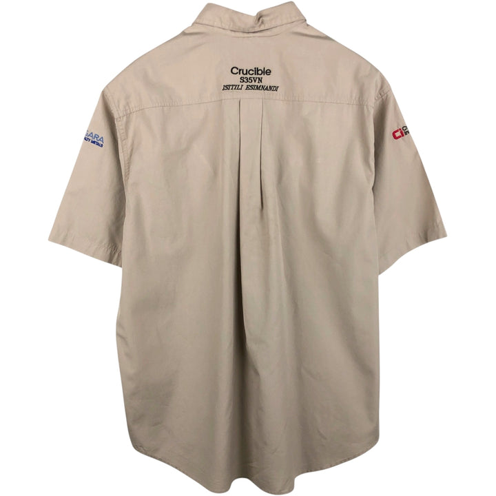 Carhartt short sleeve work shirt, men's XL size cotton Beige type Vintage Second Hand
