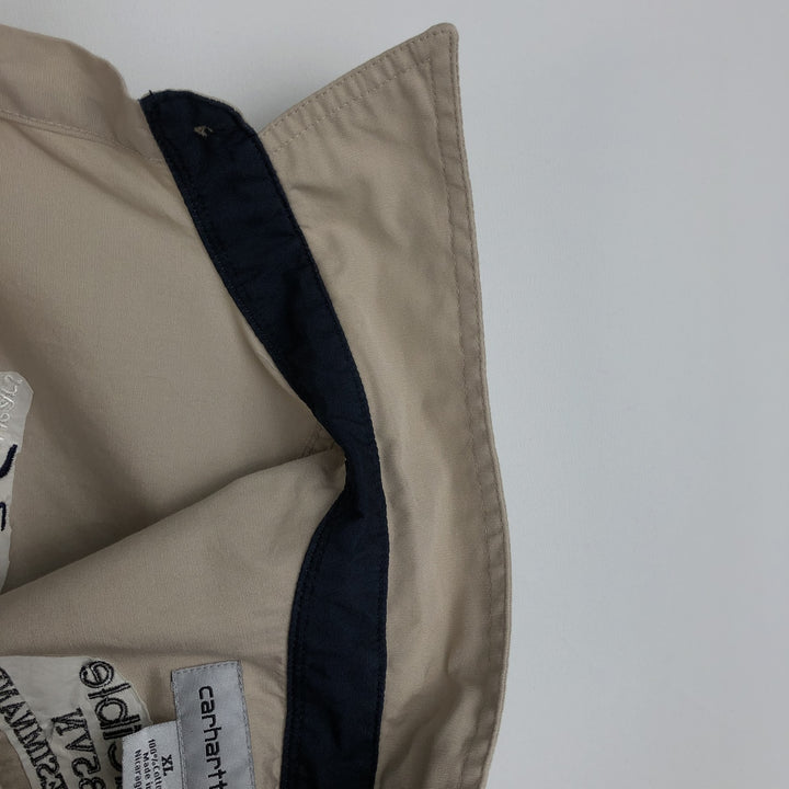 Carhartt short sleeve work shirt, men's XL size cotton Beige type Vintage Second Hand
