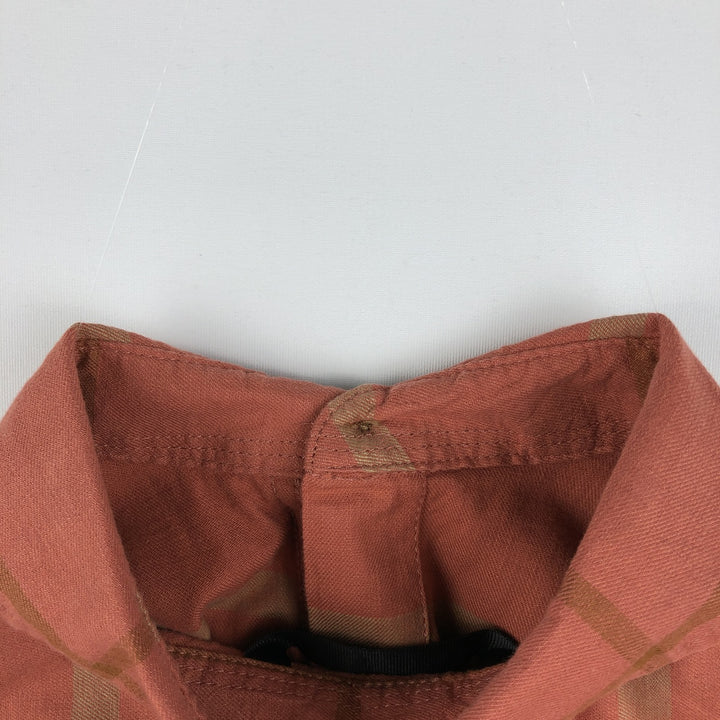 Carhartt Relaxed Fit Rugged Flex Check Pattern Short-Sleeve Work Shirt (Men's Size M) cotton orange type Vintage Second Hand