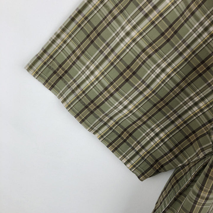 Carhartt Check Pattern Box Shirt Short Sleeve Work Shirt Men's Size L cotton Khaki type Vintage Second Hand