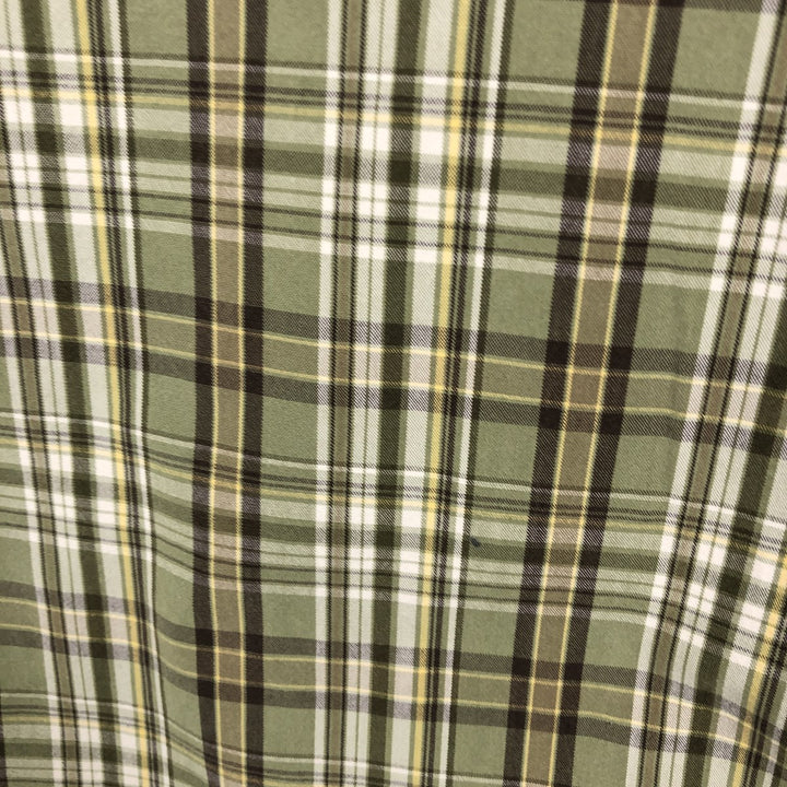 Carhartt Check Pattern Box Shirt Short Sleeve Work Shirt Men's Size L cotton Khaki type Vintage Second Hand