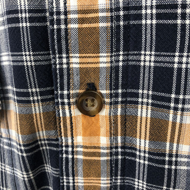Carhartt Relaxed Fit Check Pattern Short Sleeve Work Shirt, Men's Medium cotton navy blue type Vintage Second Hand