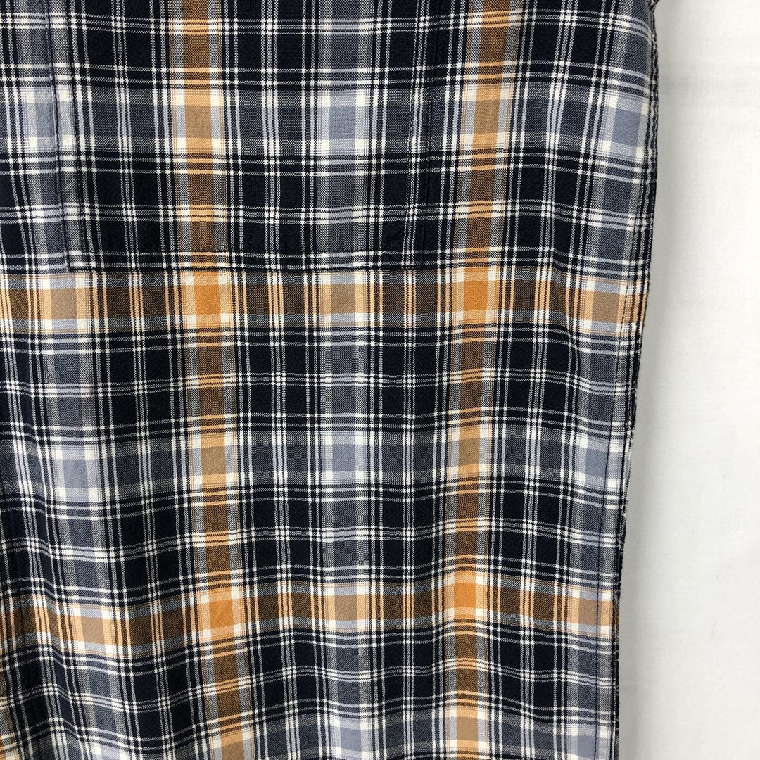 Carhartt Relaxed Fit Check Pattern Short Sleeve Work Shirt, Men's Medium cotton navy blue type Vintage Second Hand