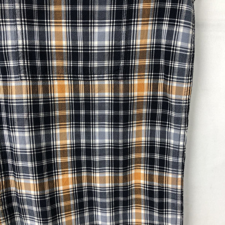 Carhartt Relaxed Fit Check Pattern Short Sleeve Work Shirt, Men's Medium cotton navy blue type Vintage Second Hand
