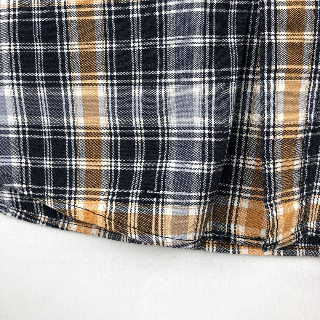 Carhartt Relaxed Fit Check Pattern Short Sleeve Work Shirt, Men's Medium cotton navy blue type Vintage Second Hand