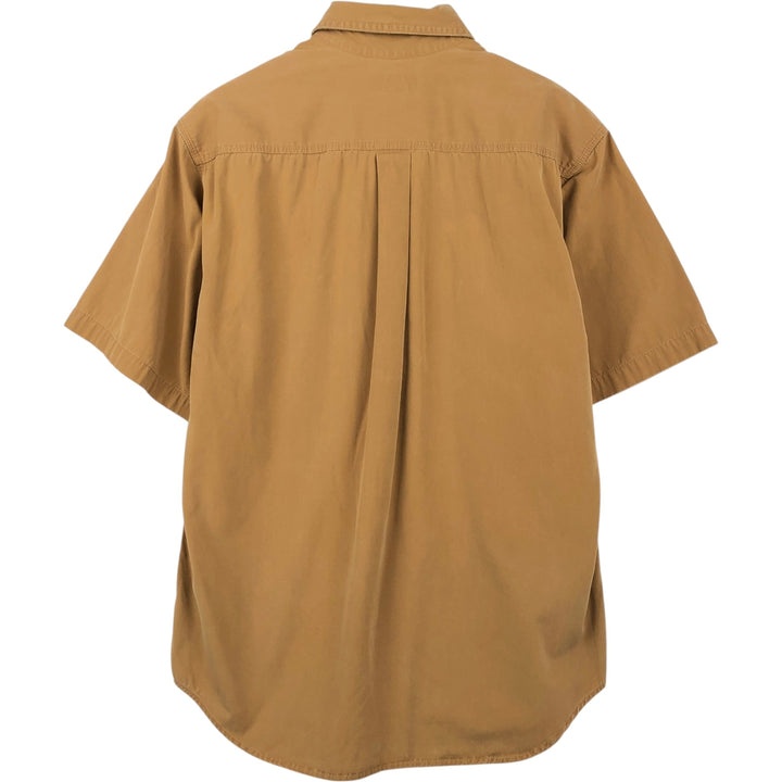 Carhartt short sleeve work shirt, men's size M cotton brown type Vintage Second Hand