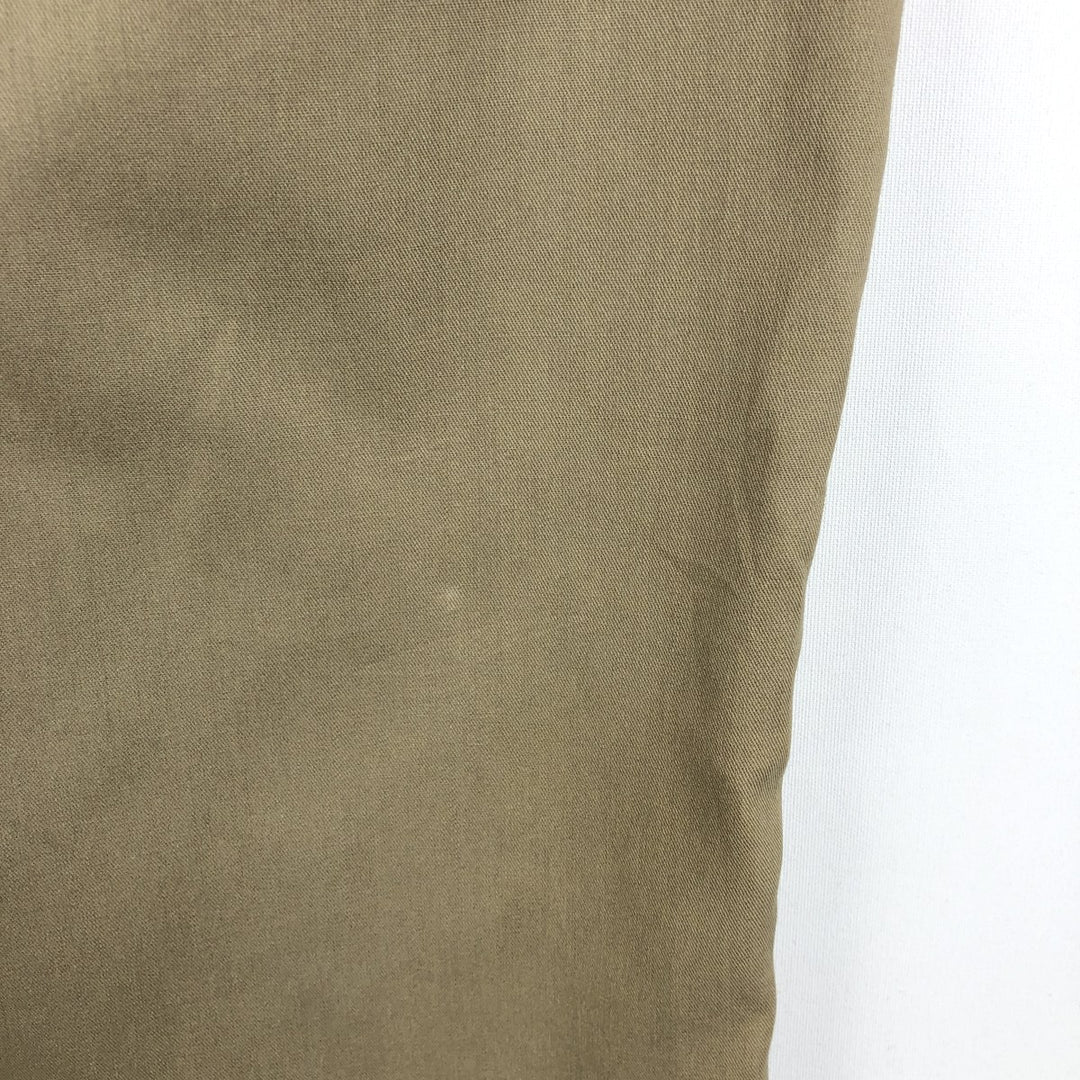 Dickies Short Sleeve Work Shirt Box Shirt Made in USA Men's L size polyester Beige type Vintage Second Hand