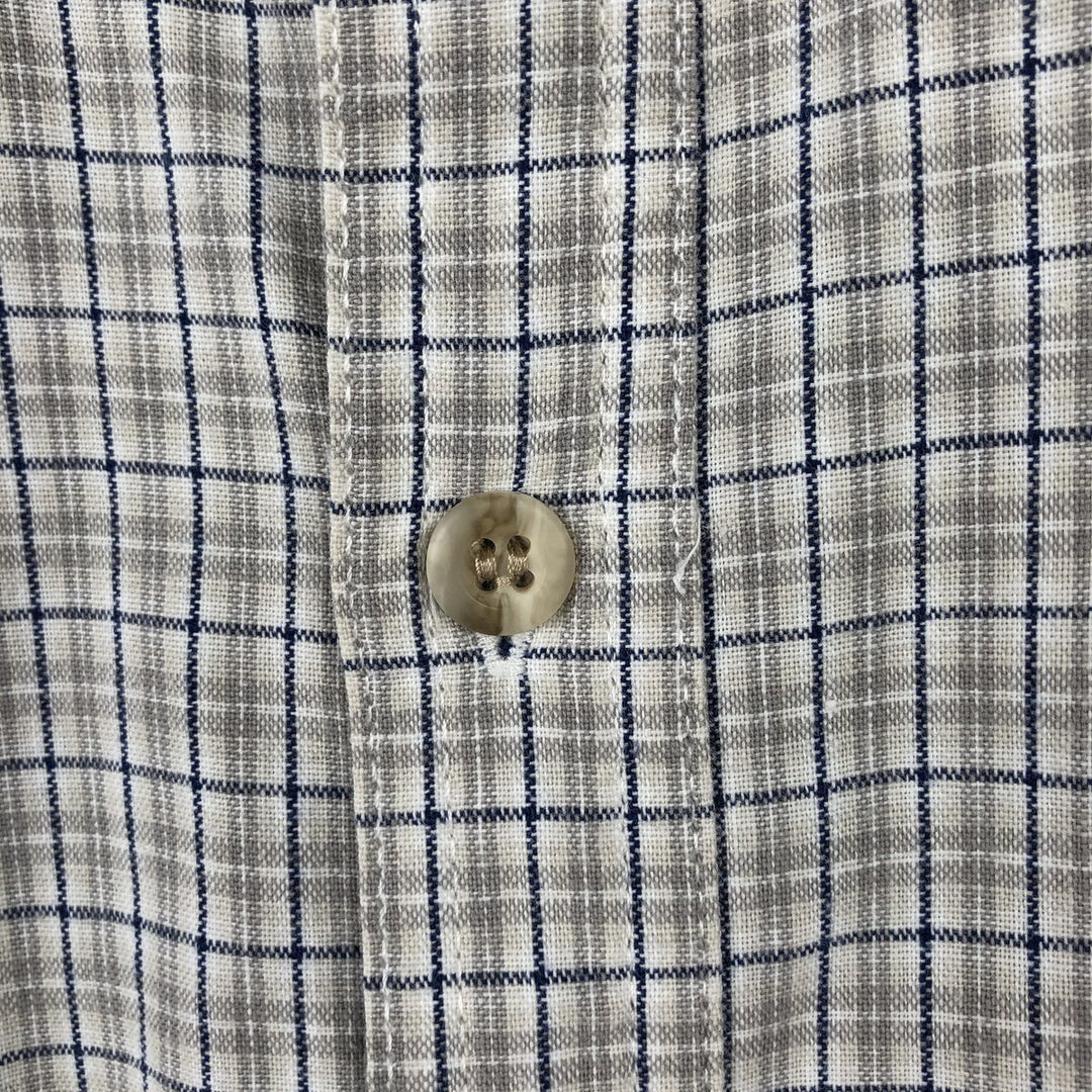 Dickies Check Pattern Short Sleeve Work Shirt Men's XL cotton gray type Vintage Second Hand