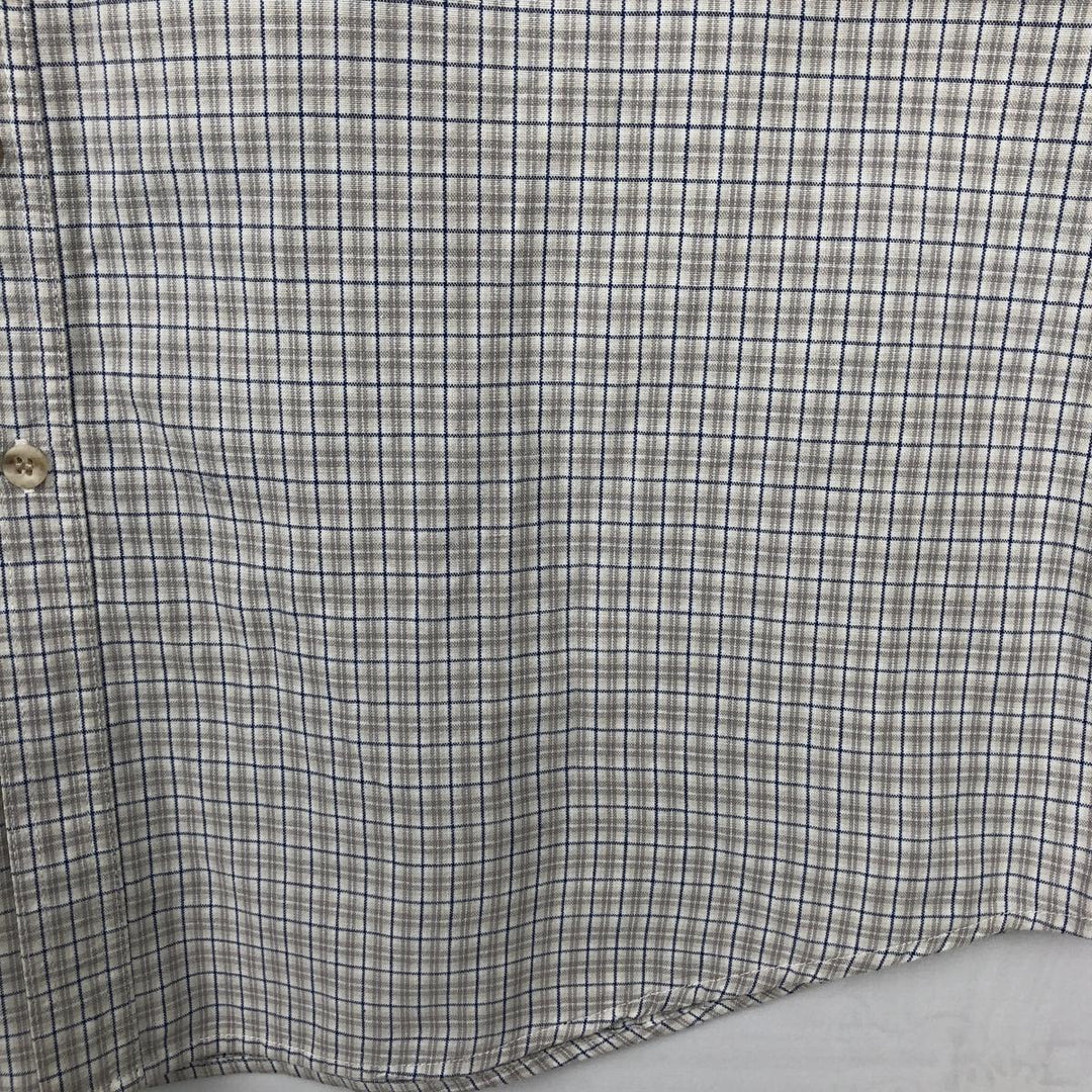 Dickies Check Pattern Short Sleeve Work Shirt Men's XL cotton gray type Vintage Second Hand