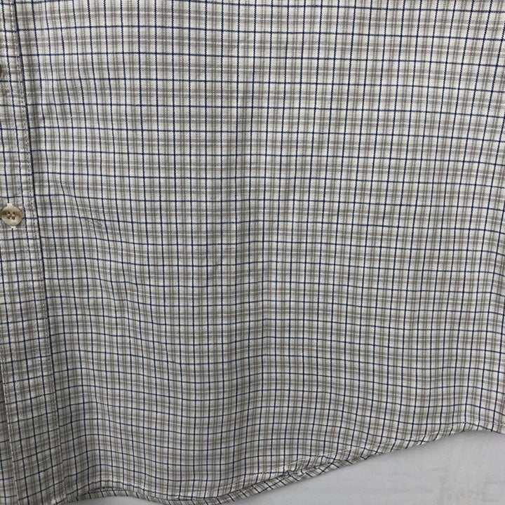 Dickies Check Pattern Short Sleeve Work Shirt Men's XL cotton gray type Vintage Second Hand