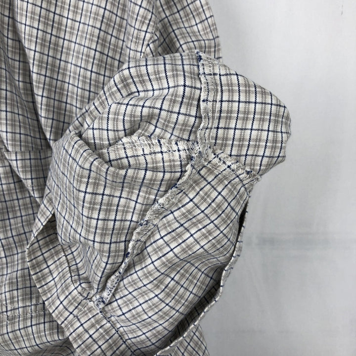 Dickies Check Pattern Short Sleeve Work Shirt Men's XL cotton gray type Vintage Second Hand