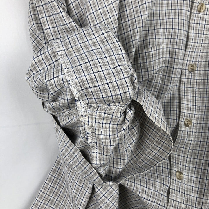 Dickies Check Pattern Short Sleeve Work Shirt Men's XL cotton gray type Vintage Second Hand