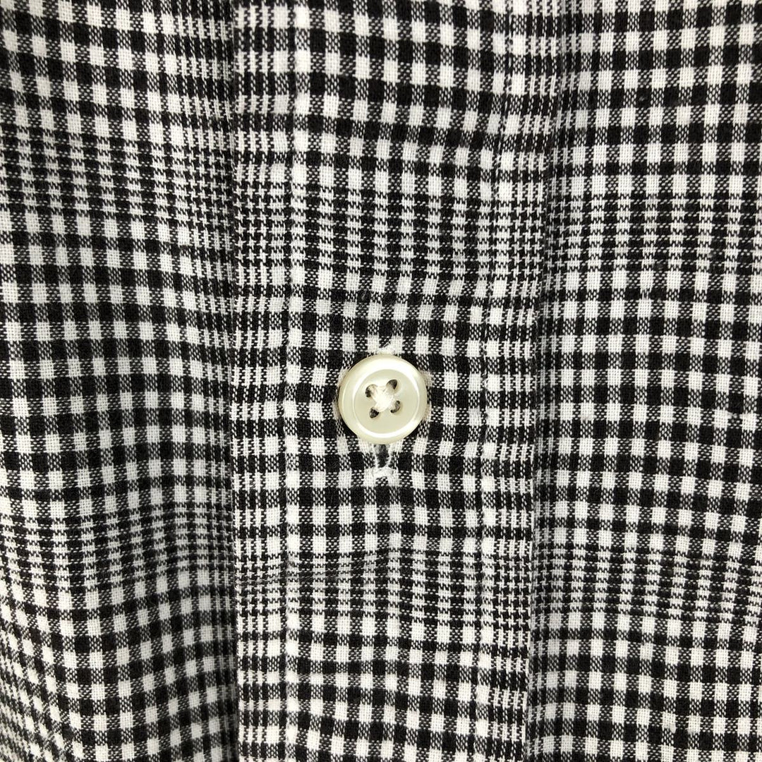 Ralph Lauren BLAKE short sleeve button down check shirt, men's size L cotton black type Vintage Second Hand