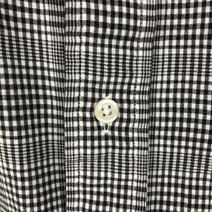 Ralph Lauren BLAKE short sleeve button down check shirt, men's size L cotton black type Vintage Second Hand