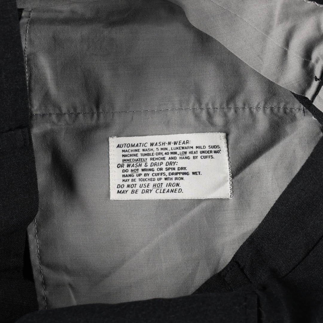 1960'S Penney's Permalon slacks, women's size L (equivalent to W28), vintage. unclear navy blue type Vintage Second Hand