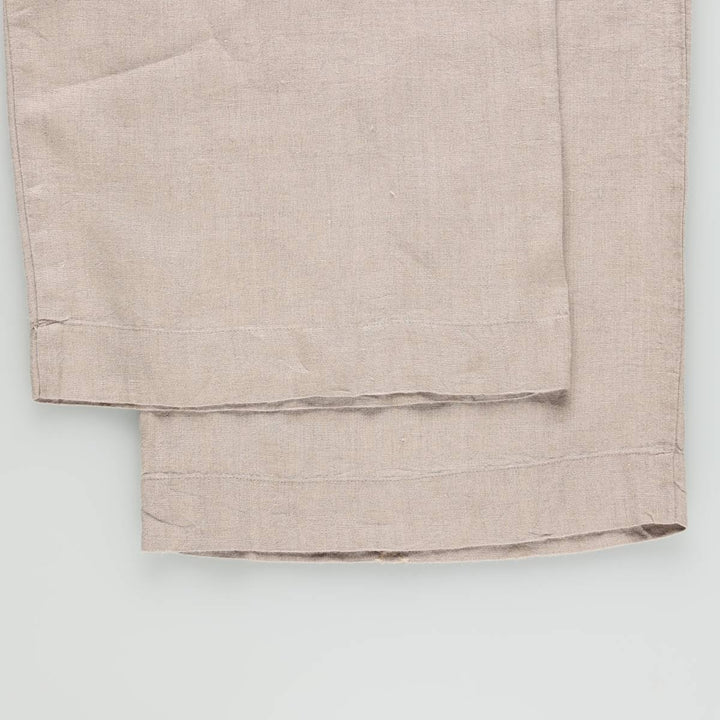 90'S GAP Old GAP One-Pleat Linen Pants Slacks Women's L (equivalent to W28) Vintage linen unbleached Vintage Second Hand