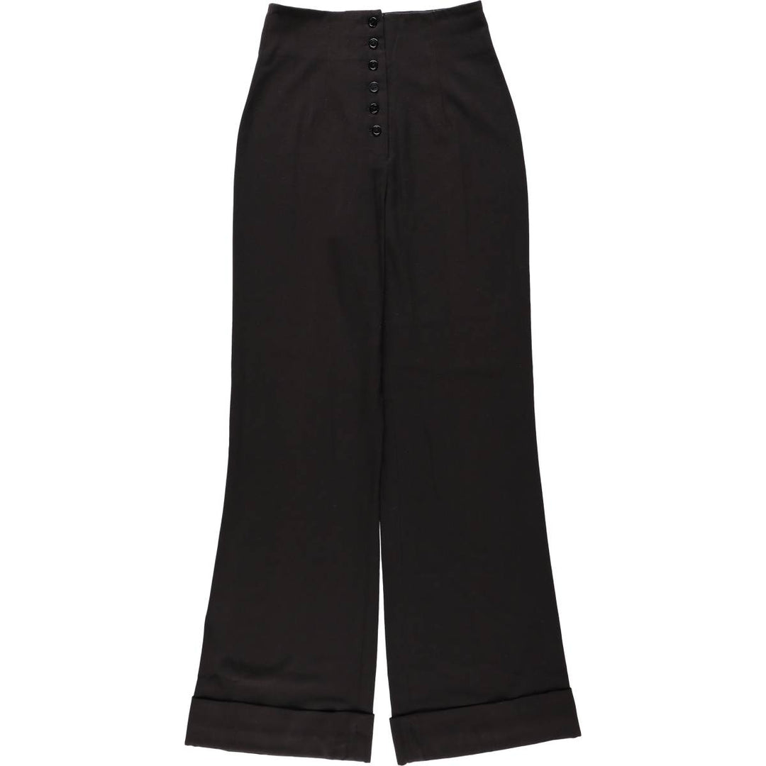ALBERTO MAKALI slacks/flared pants, made in the USA, women's size M (equivalent to W26). others black type Vintage Second Hand